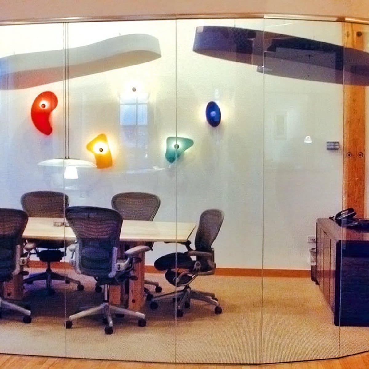 AcoustiCloud Ceiling Clouds installed in a conference room