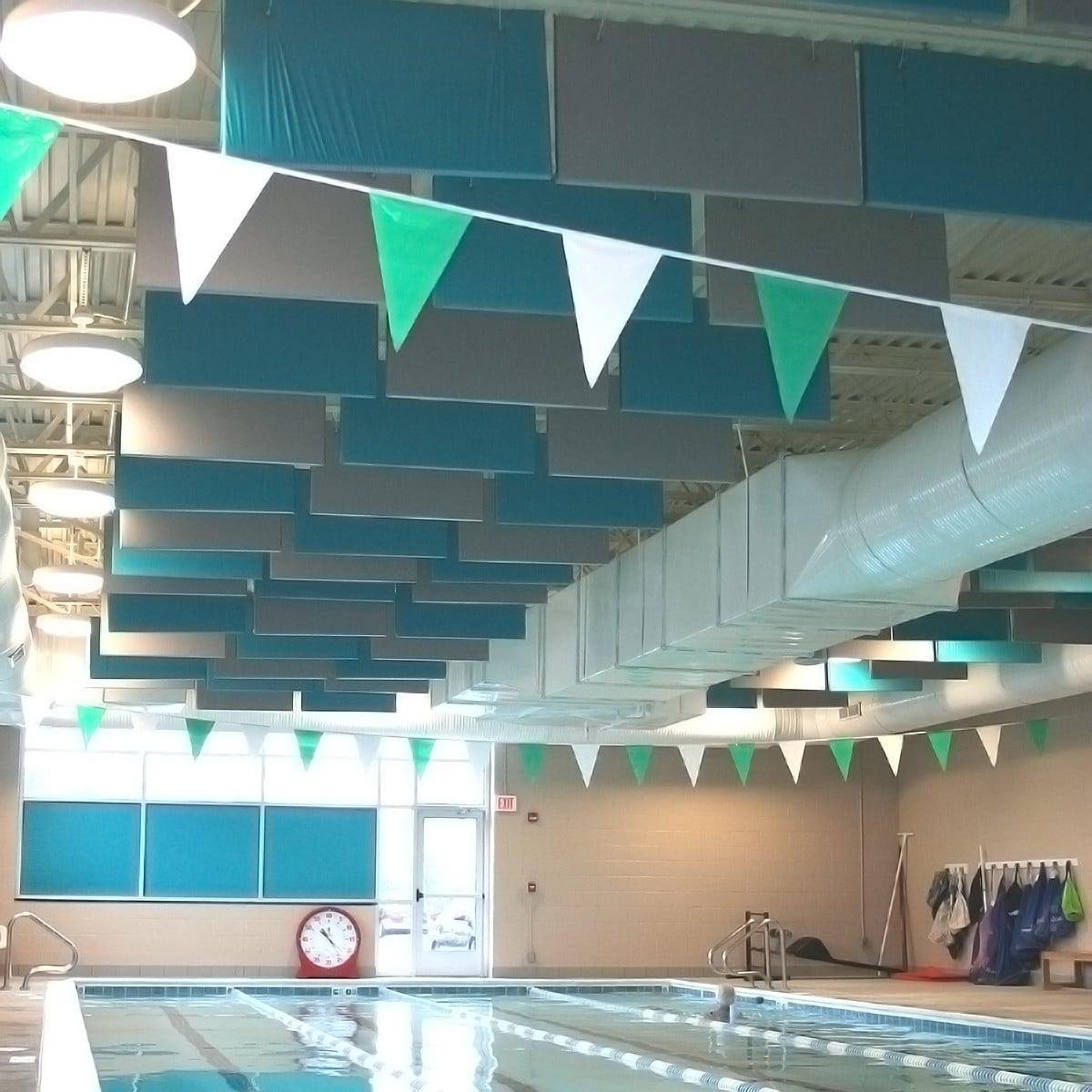 AlphaEnviro® PVC Sound Baffle in a Pool Application.