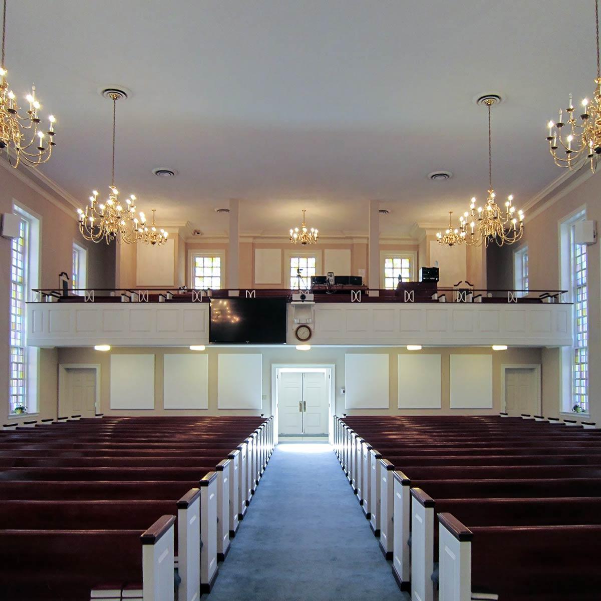 AlphaSorb® Acoustic Panels installed in the sanctuary at Four Mile Creek Baptist Church