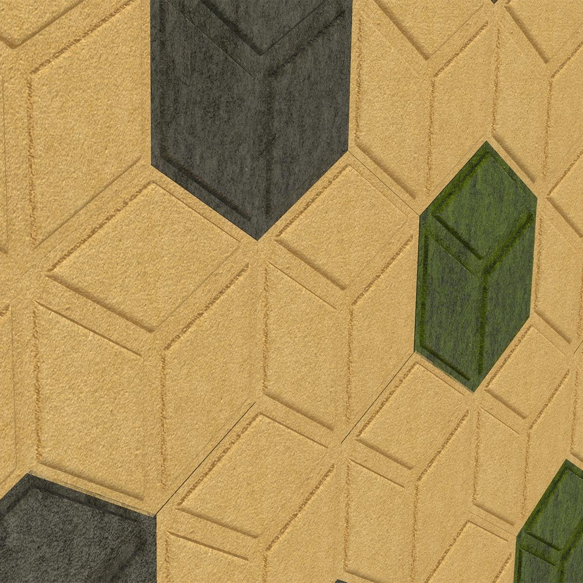 AlphaSorb Designer Premium Acoustic Felt Hexagon Wall Panels