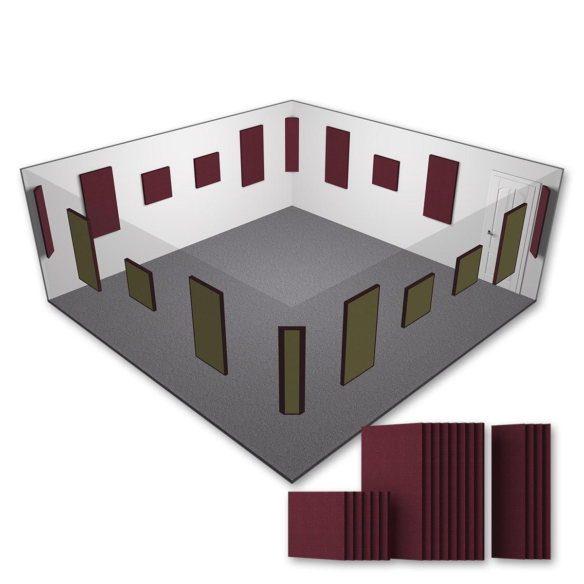 AlphaSorb® Pro Acoustic Panel Room Kit in Deep Burgundy