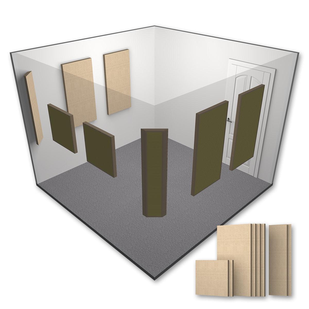 AlphaSorb® Pro Acoustic Panel Room Kit – Small – 10x10 – Bone