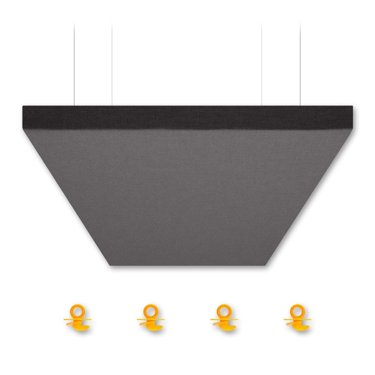 AlphaSorb® Quick Ship Acoustic Ceiling Cloud in Medium Grey size 24" x 48" x 2"