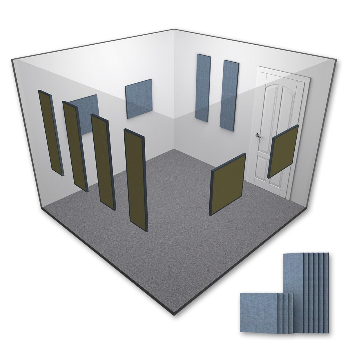 AlphaSorb® Acoustic Panel Room Kit in Wedgewood