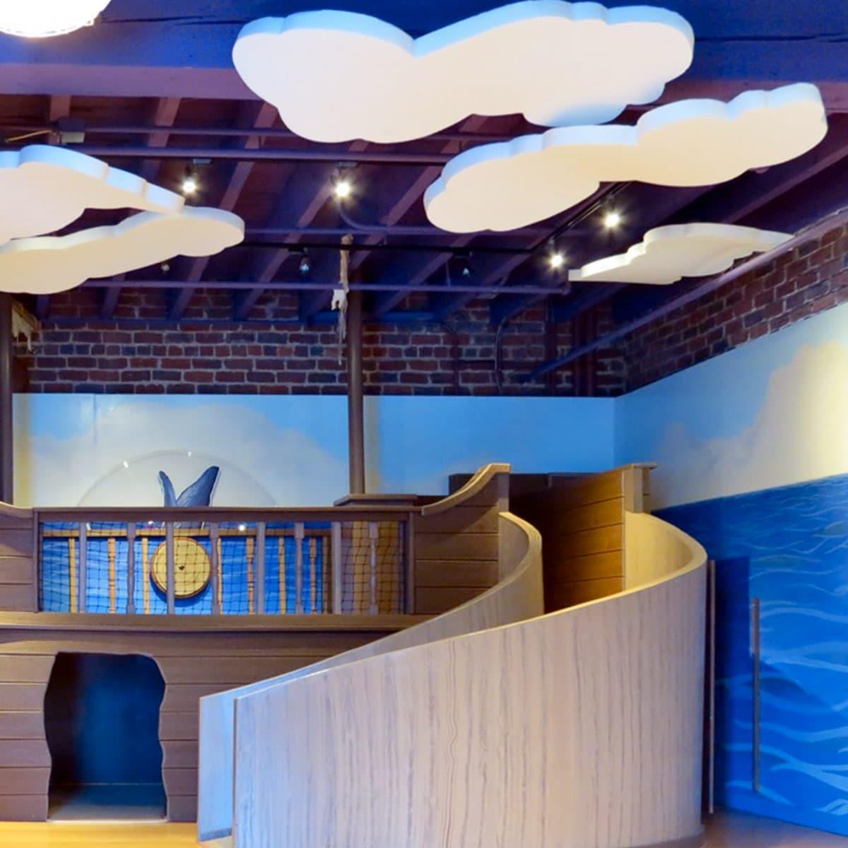 Amazement Square Children's Museum - Whisperwave® Acoustic Ceiling Clouds (Shapes cut on site by installer)