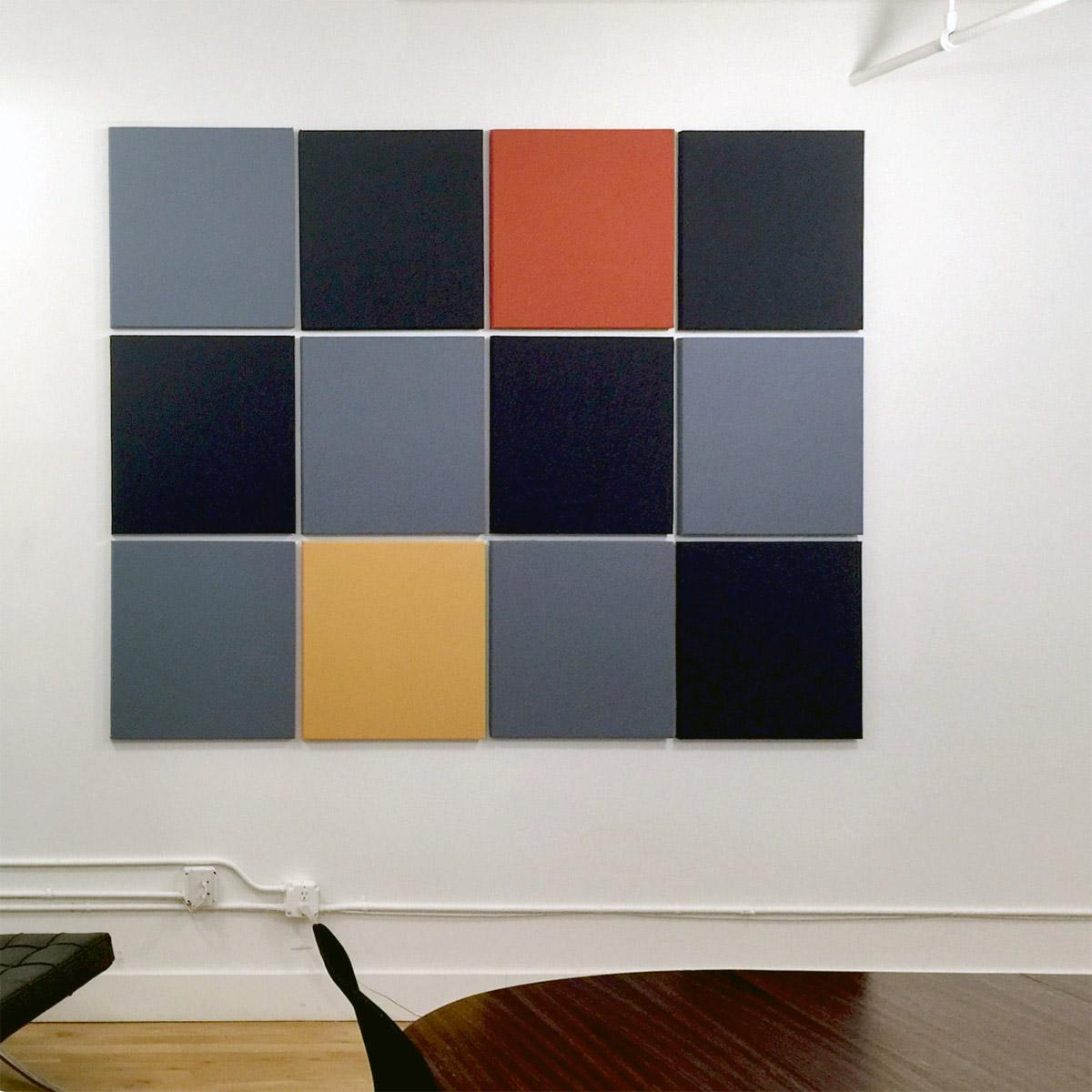 AlphaSorb® Anchorage Acoustic Panels utilized in a facility that provides tutoring services. Customer used a mix of Anchorage colors including Quarry Blue, Pumpkin, Sunshine and Midnight.