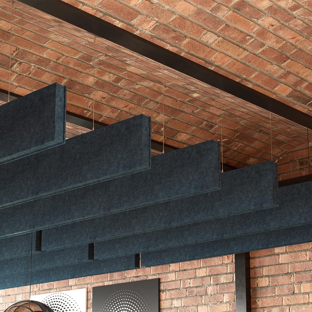 AlphaSorb Designer Premium Acoustic Felt Ceiling Baffles Installation