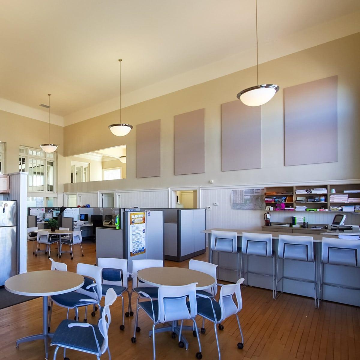 Barton Malow's Offices using acoustic panels to reduce ambient noise