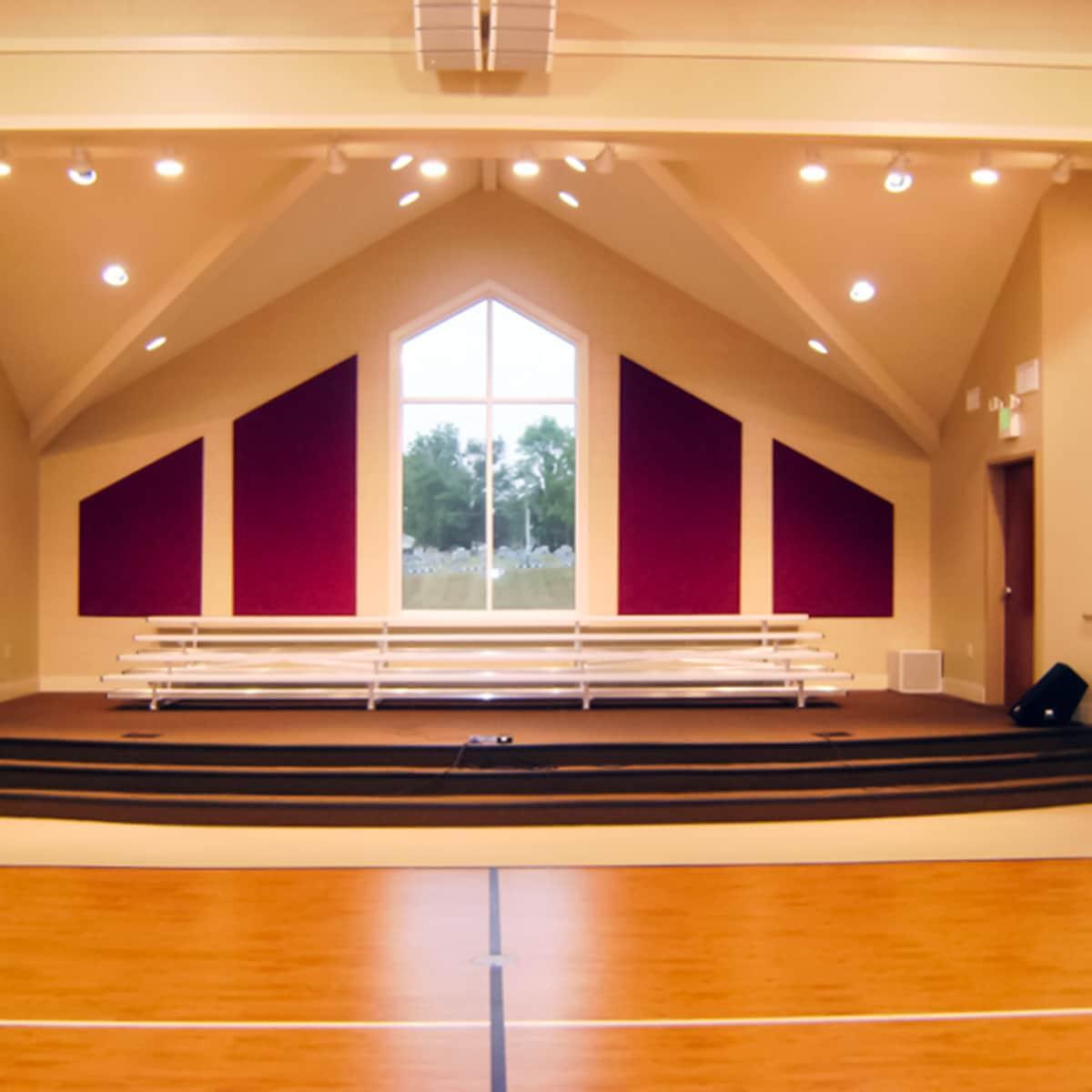 Blairland Baptist Church - AlphaSorb® panels on rear wall of stage area.