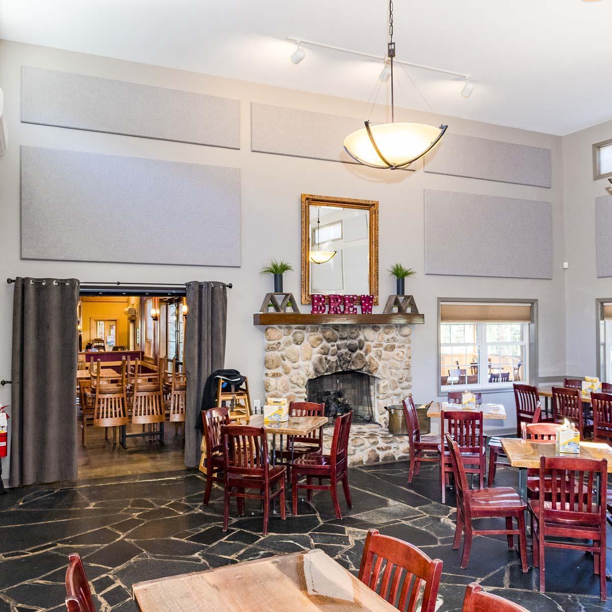 Blue Mountain Brewery tamed the acoustics in their popular tasting room by adding AlphaSorb® Acoustical Panels.