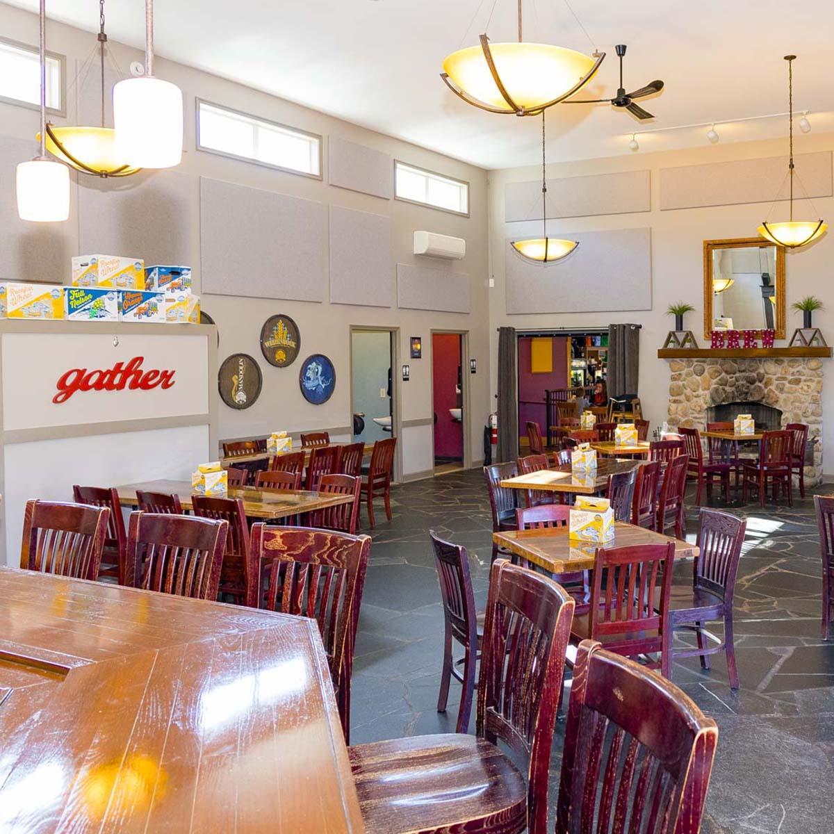 Blue Mountain Brewery tamed the acoustics in their popular tasting room by adding Alphasorb Acoustical Panels.