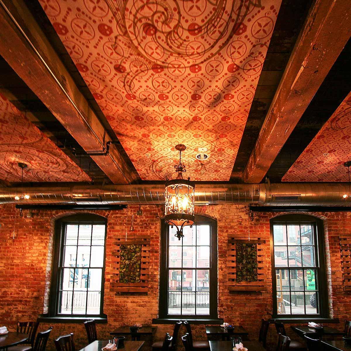 Casa Del Barco worked closely with Acoustical Solutions to design and install custom manufactured art panels in their restaurant.