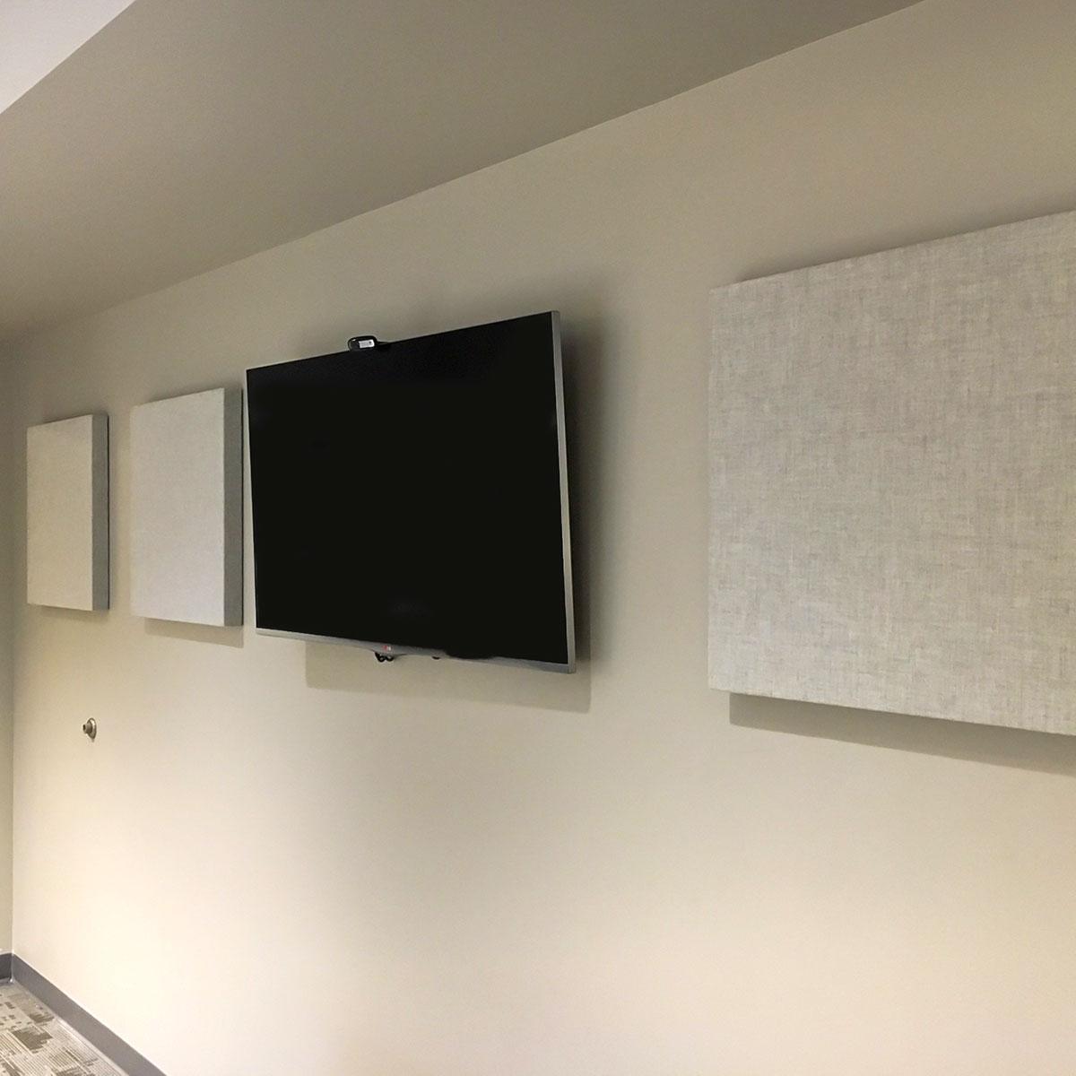 City of Broken Arrow improved their conference room acoustics with fabric wrapped panels.