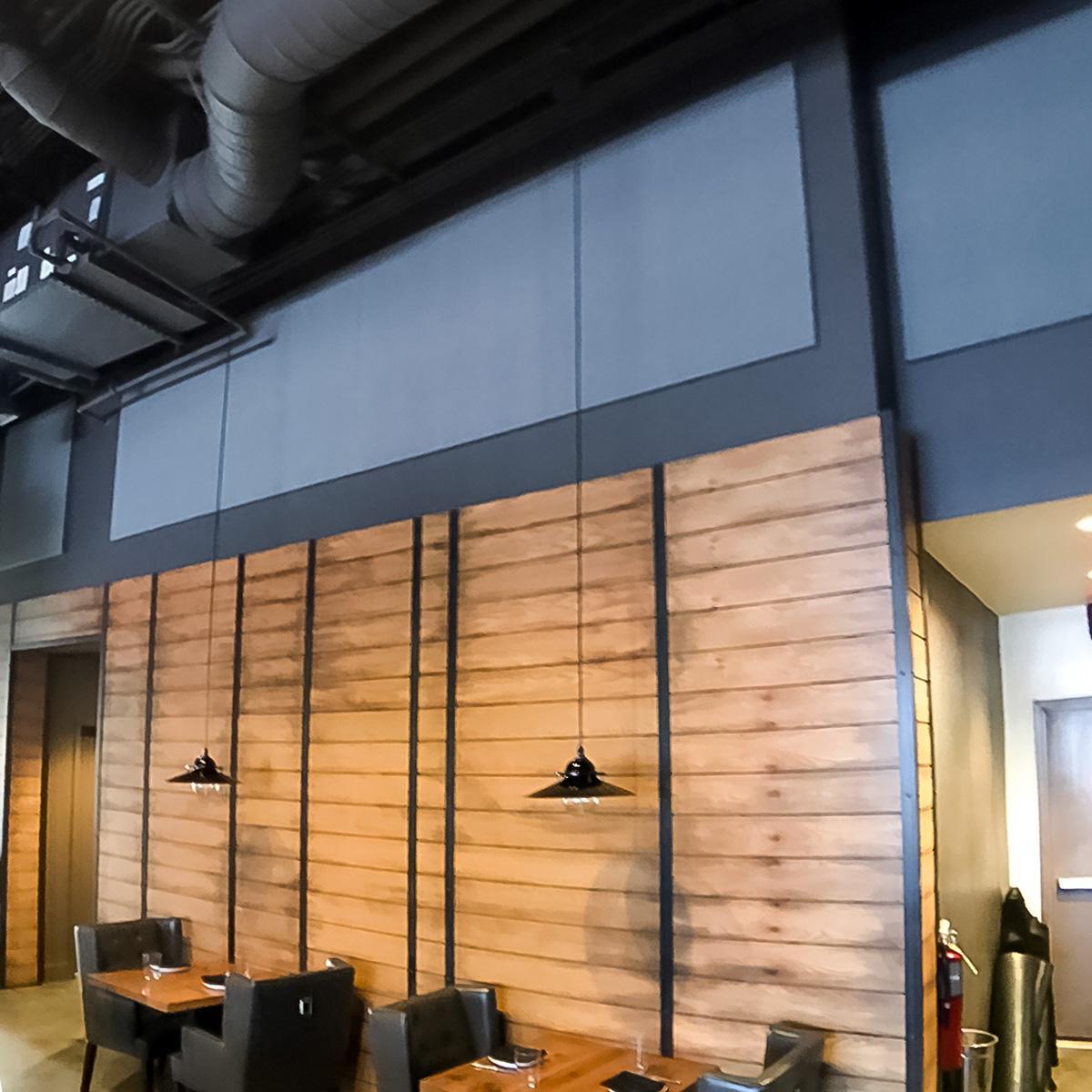 Cooks & Soldiers Tapas Restaurant bought more panels for the patio dining area to improve acoustics.