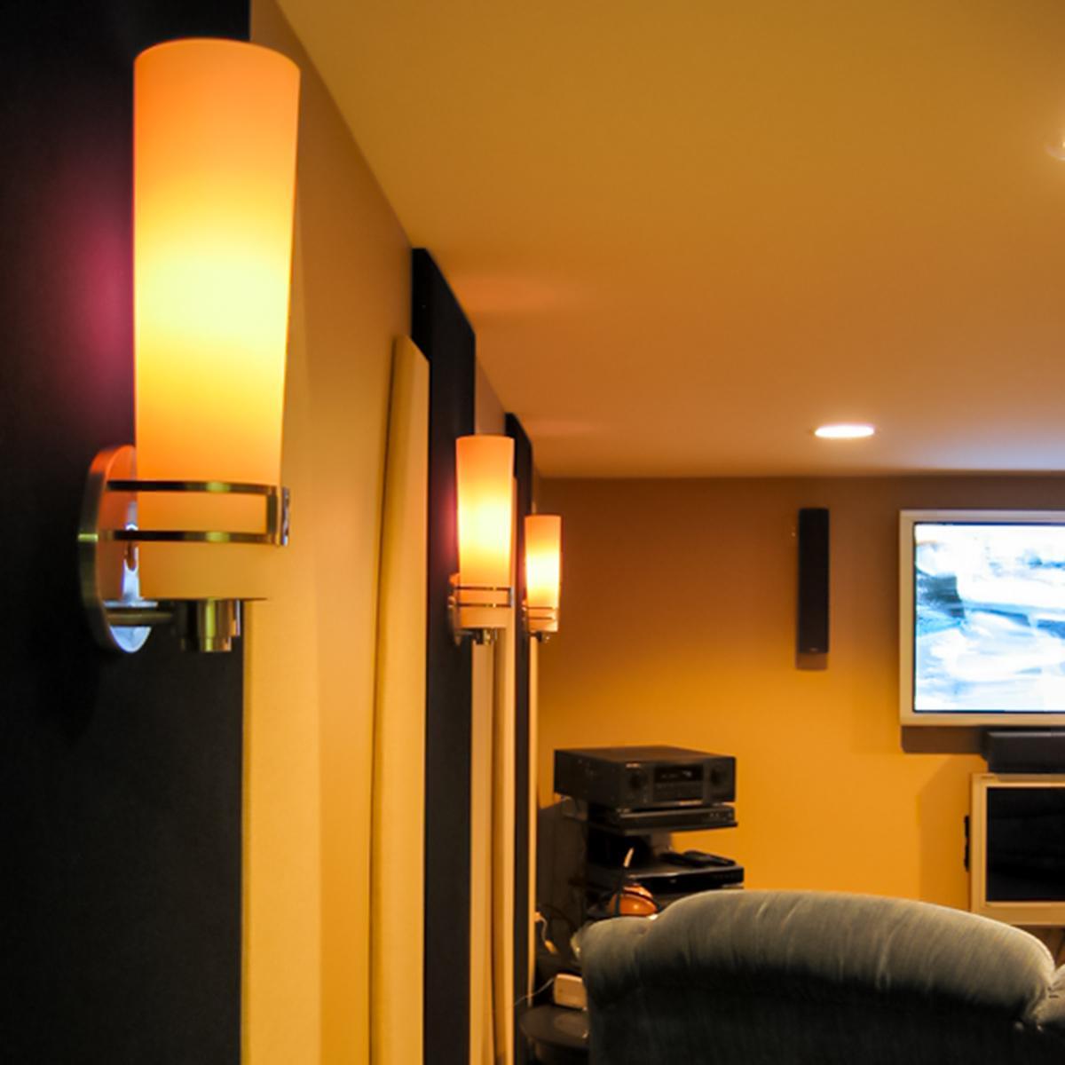 AlphaSorb® Acoustic Panels in David McLees' Basement Media Room.