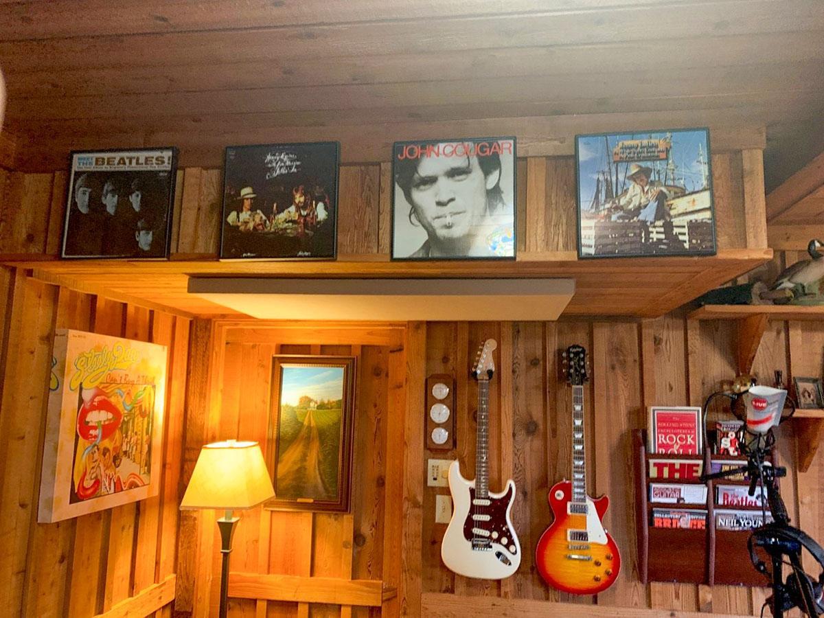 The owner of The Down and Under Studio ordered custom art panels to fit the aesthetic of their music room.