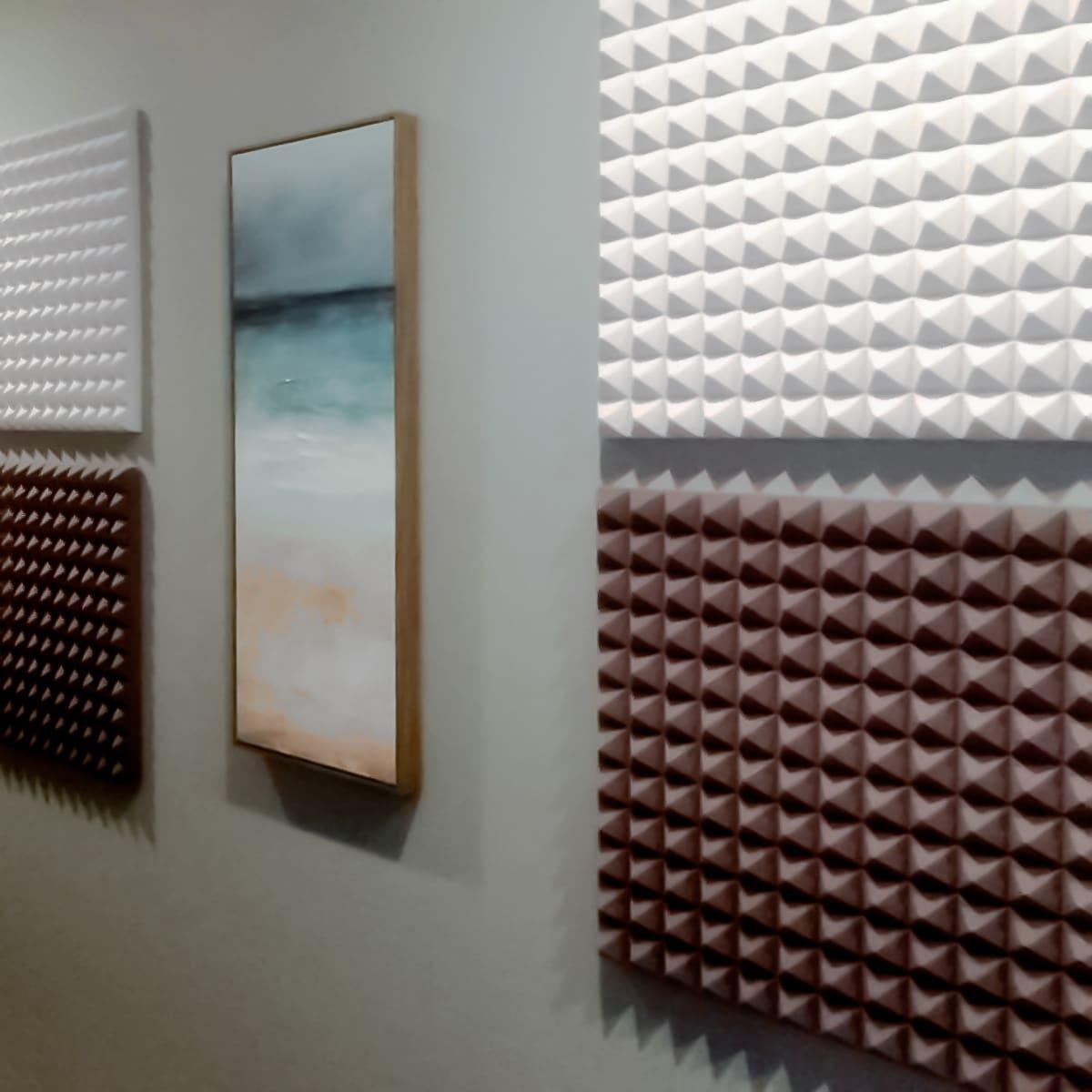 Float Horizen - AlphaSorb® Pyramid Acoustic Foam helps provide a comfortable and quiet walk to the float tanks and salt therapy room at this float therapy center.