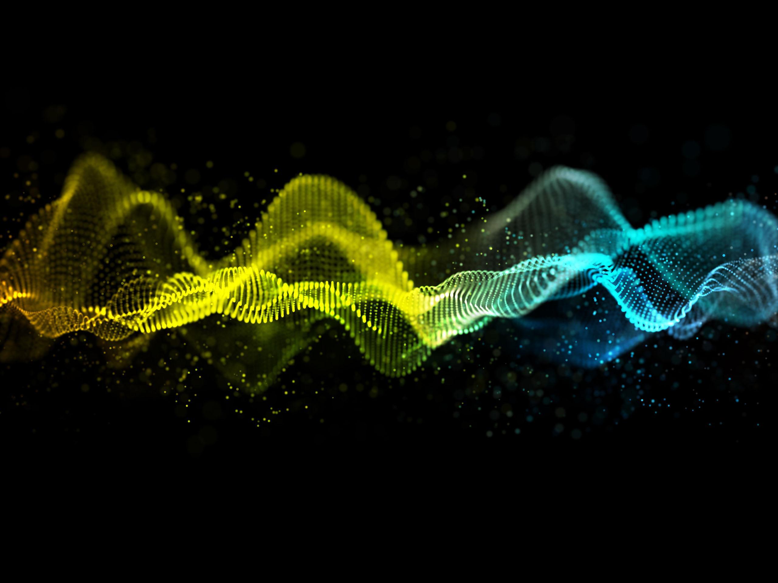 3d abstract sound waves design with flowing particles image by kjpargeter on Freepik