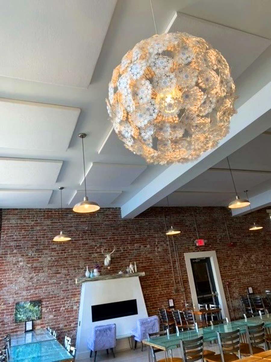 Heliotrope Brewery added AlphaSorb® FR701 Acoustic Clouds to tame noise in their tasting room.