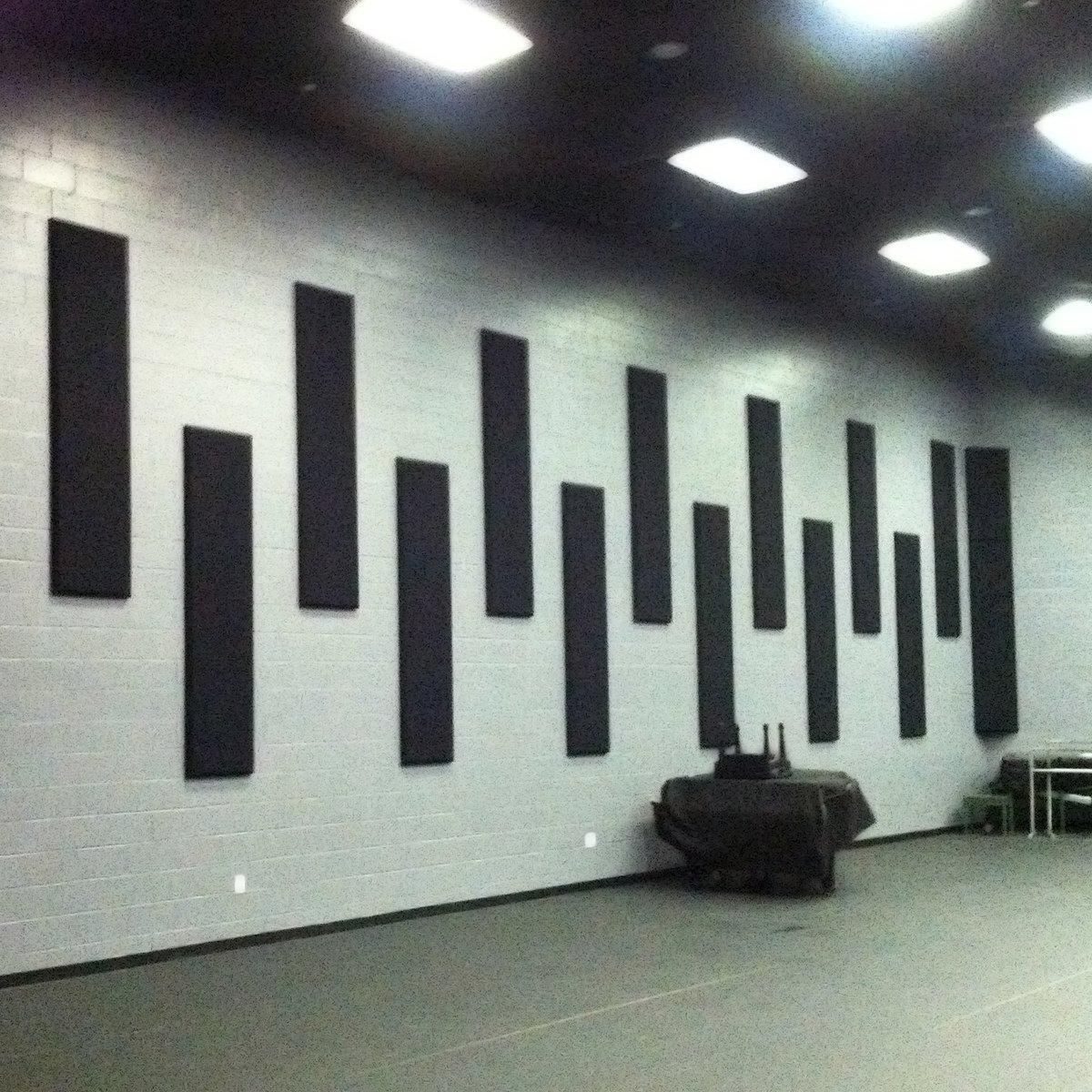 AlphaSorb® Fabric Wrapped Acoustic Panels on the wall of the Irving Arts Center.