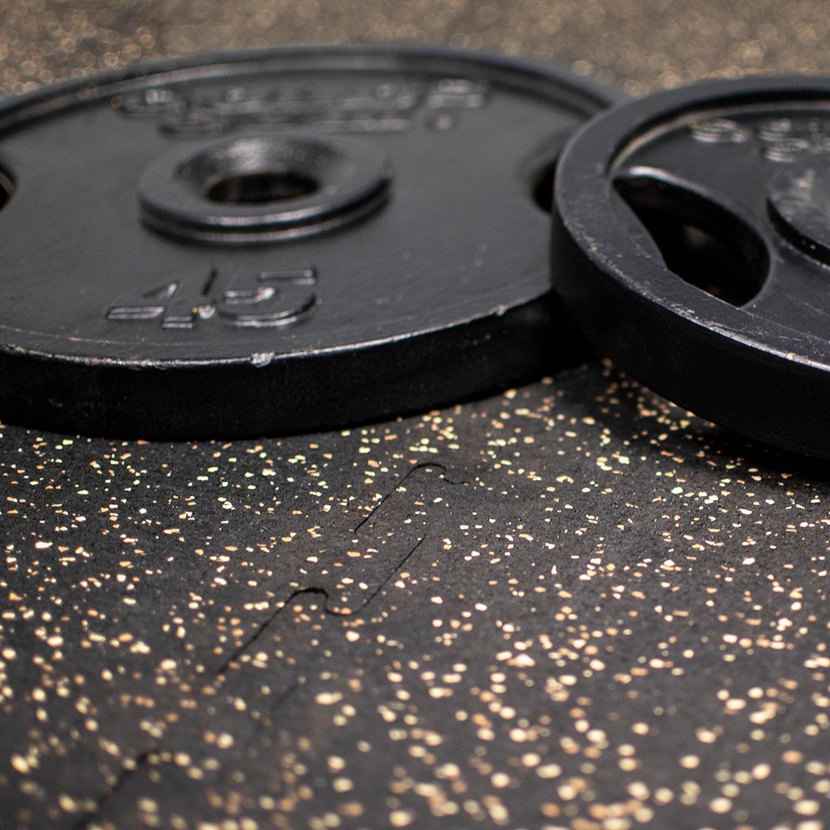 Iso-Step Rubber Gym Flooring Detail in Cocoa