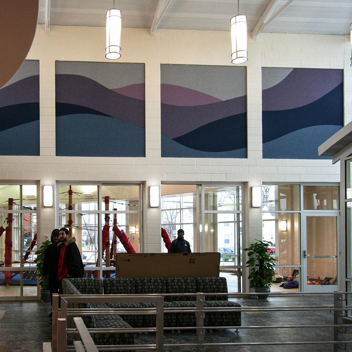 Lambert’s Point Community Center -  Stretch wall acoustic art for room sound control.