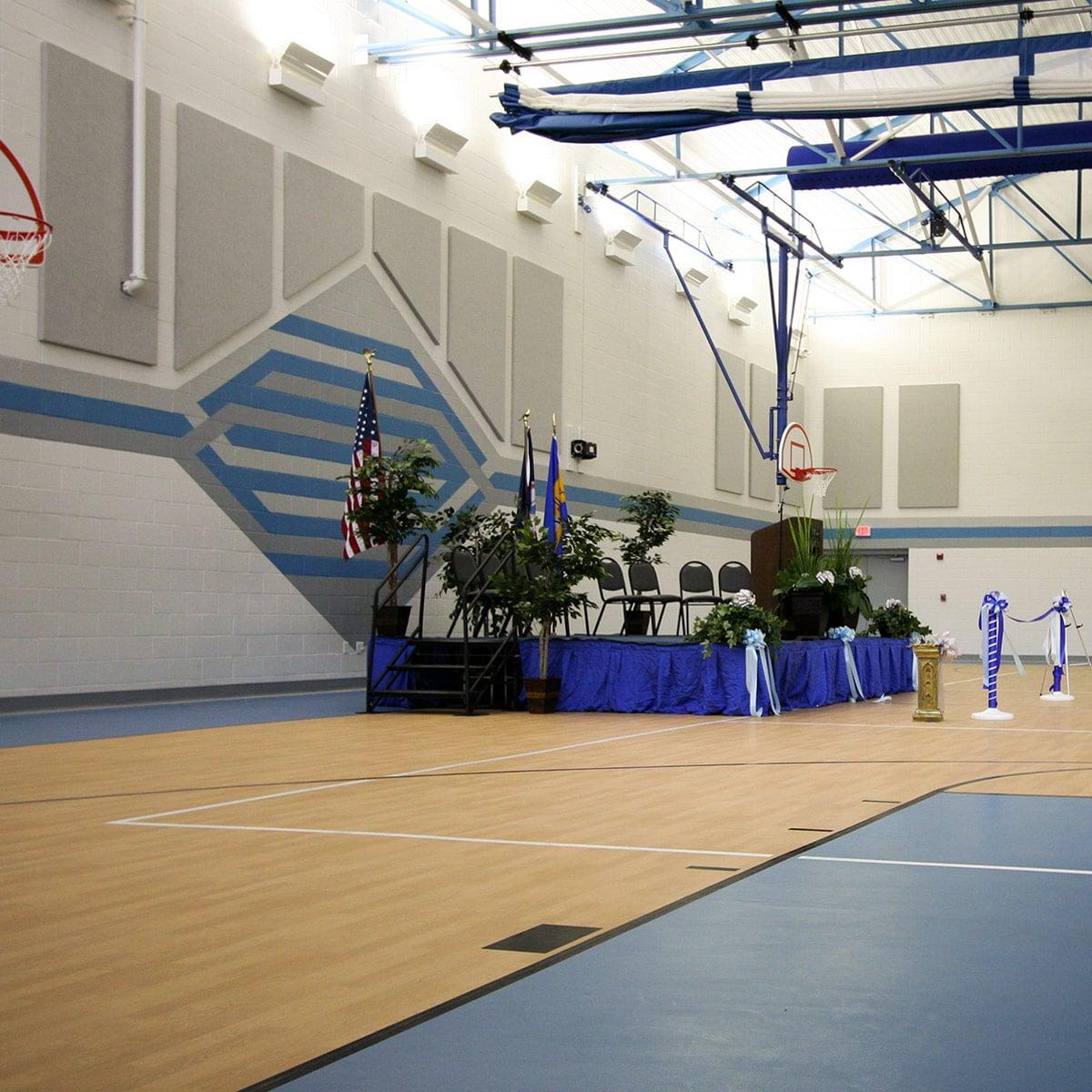 Lambert’s Point Community Center – Custom cut AlphaSorb® wall panels to fit into designer’s look and acoustic control.