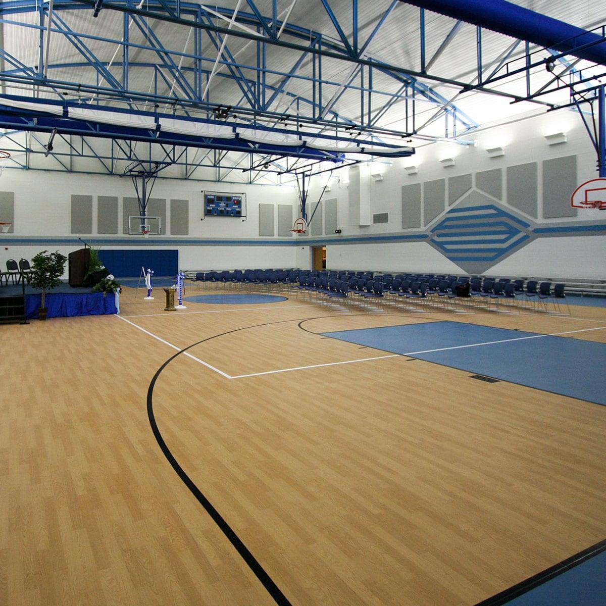 Lambert’s Point Community Center has custom cut AlphaSorb® Fabric Wrapped Acoustic Panels for a designer look and acoustic control.