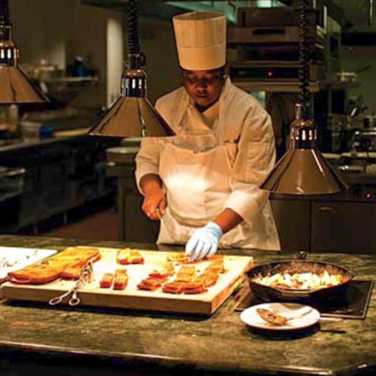 Lodge Restaurant installed acoustical materials in their kitchen to lower noise levels.