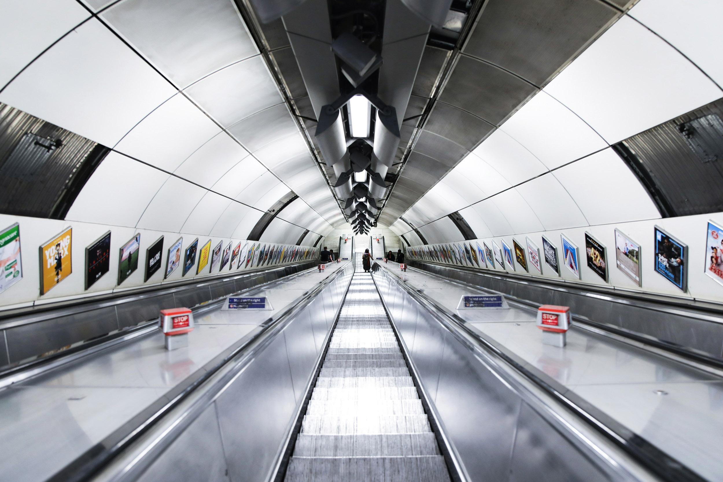 London Escalator Photo by Mona Eendra on Unsplash
