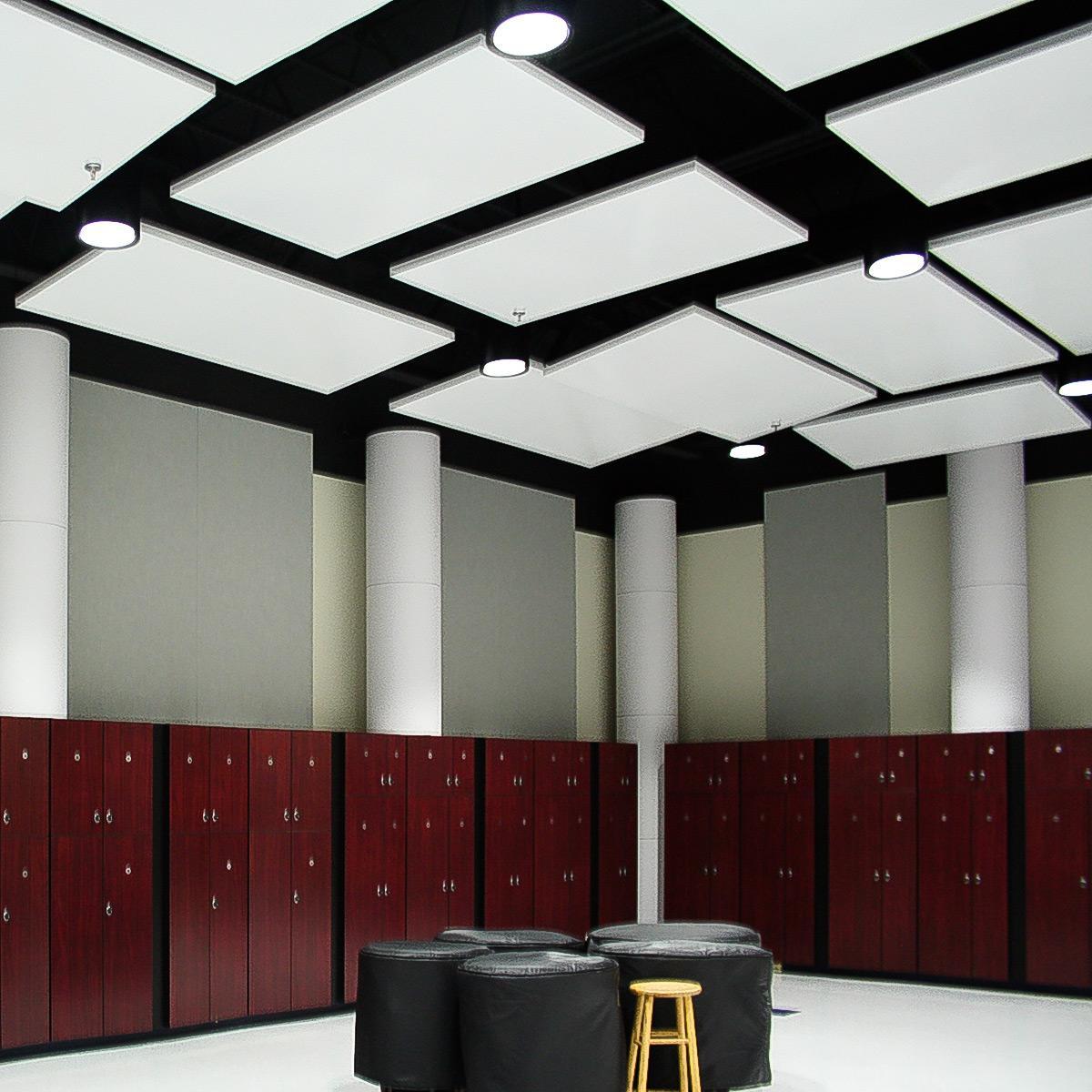 LU Rehearsal Room - Room for practicing band and orchestral practice hall using AlphaSorb® and AlphaPerf® clouds.