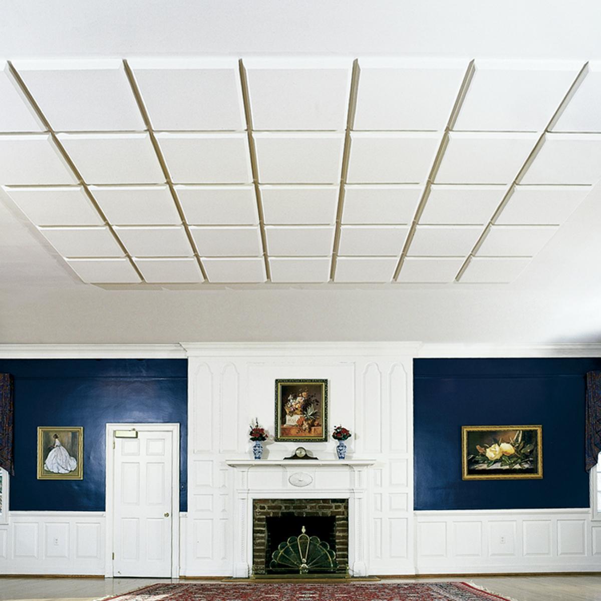 Shown here at The Manor House, the Sonex® Contour Acoustic Panels by Pinta Acoustic, Inc. are direct mounted to the ceiling to improve the room acoustics.