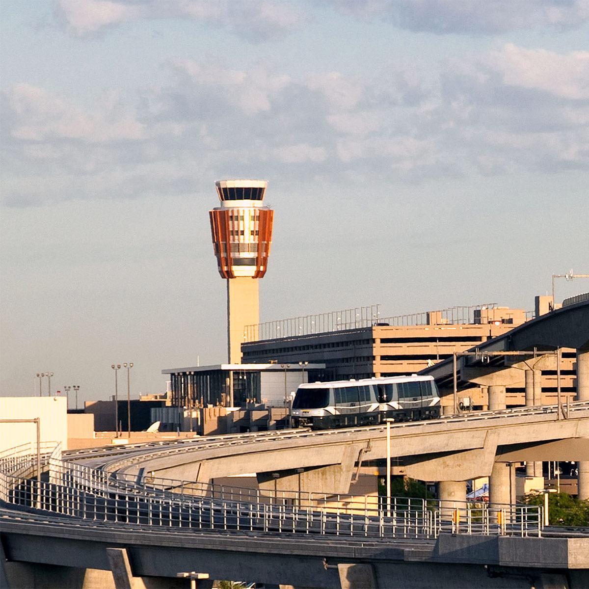 Outside view of the Phoenix Sky Harbor International Airport.