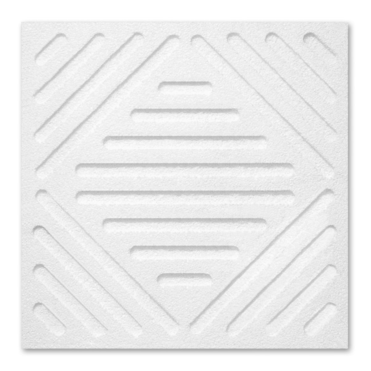 PolySorb Acoustic Panel / Tile - 2' x 2' White Designer Pattern