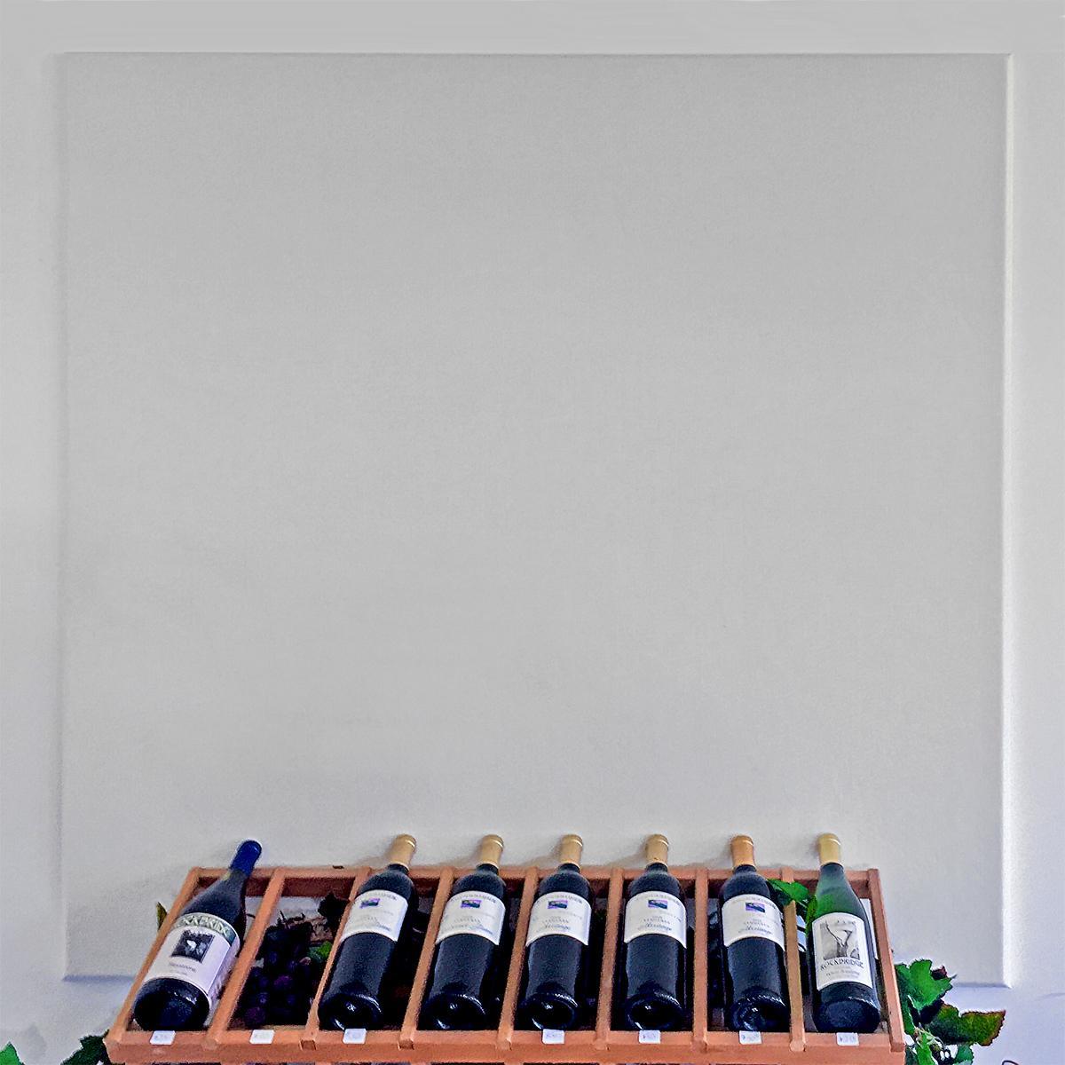 An AlphaSorb acoustic panel on the wall in the Rockbridge Winery Tasting Room.