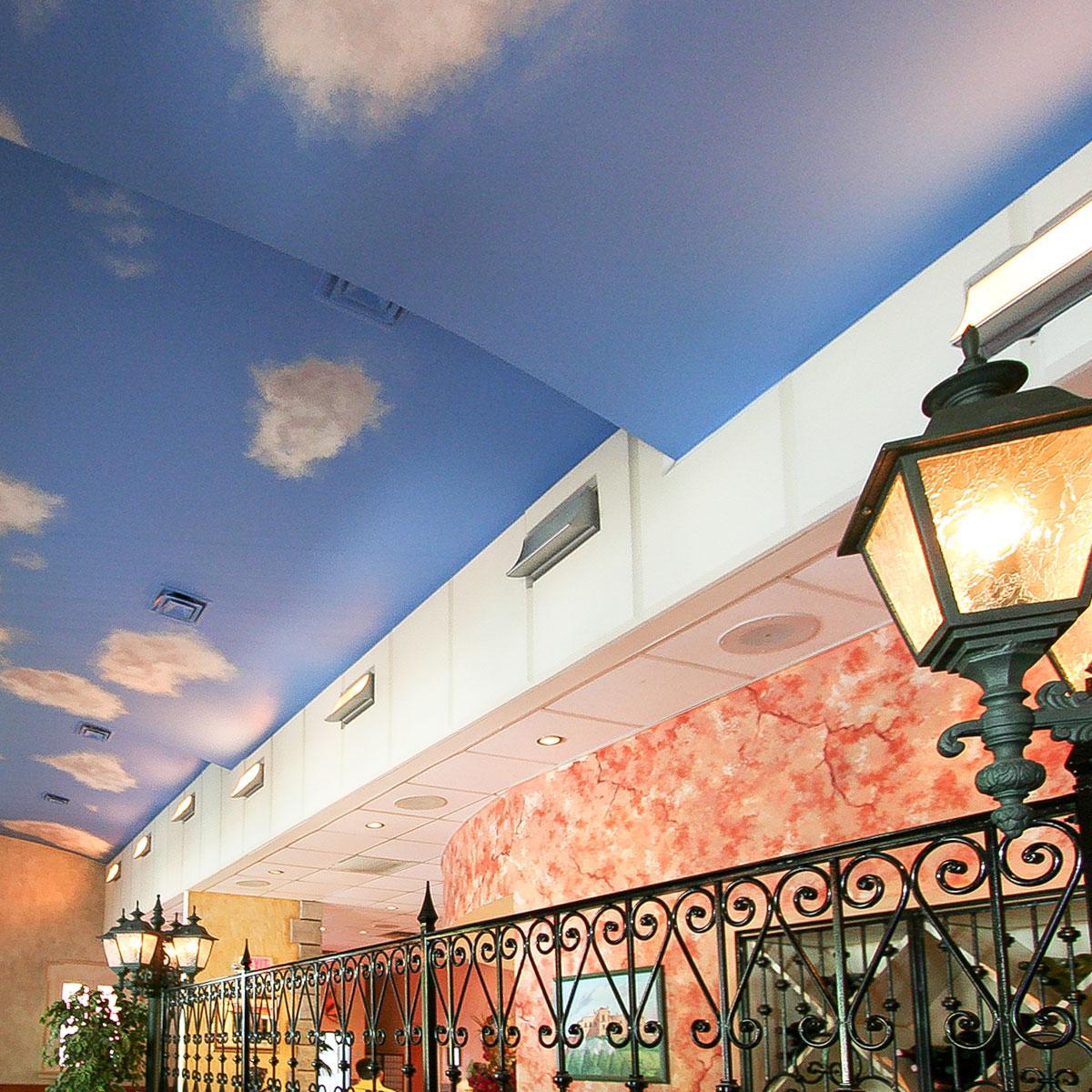  Restaurant dining room using Sonex® Acoustical Foam on upper walls to reduce noise levels.