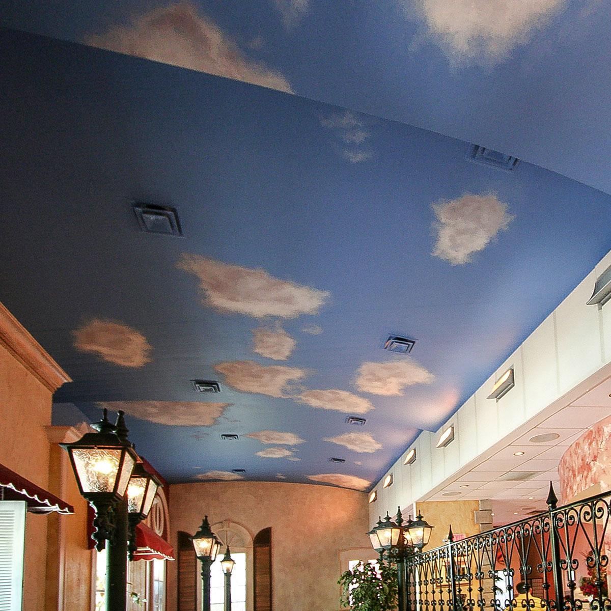 Roma Restaurant – Restaurant dining room using Sonex® Acoustical Foam on upper walls to reduce noise levels.