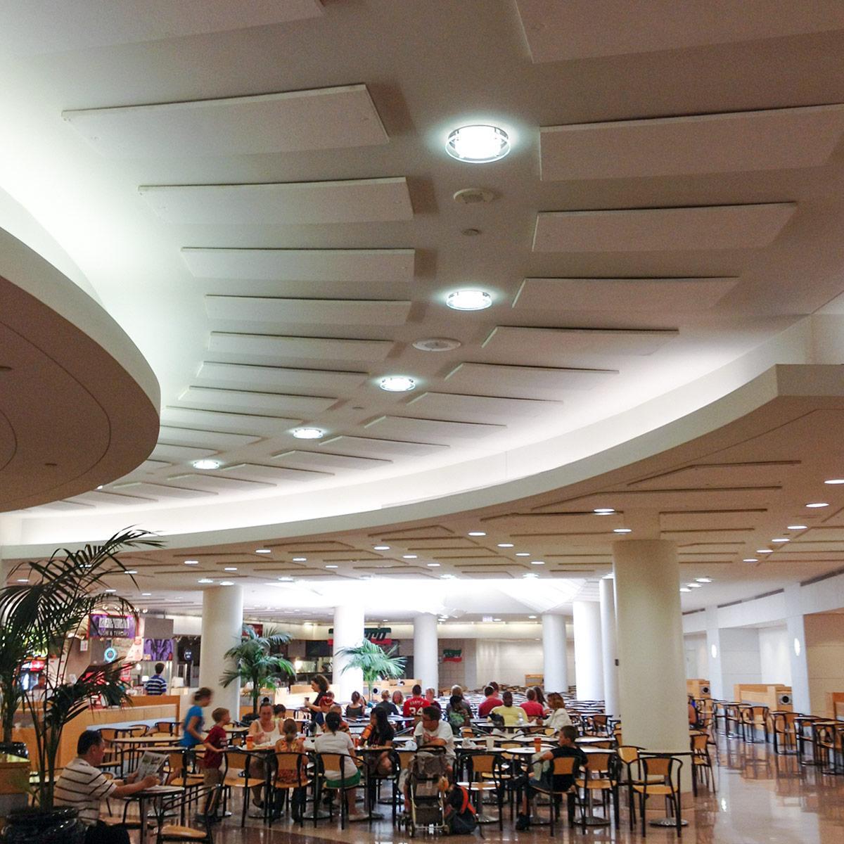 Ronald Reagan Building Food Court - Food court using AlphaSorb® Panels mounted to ceiling to reduce mealtime noise levels.