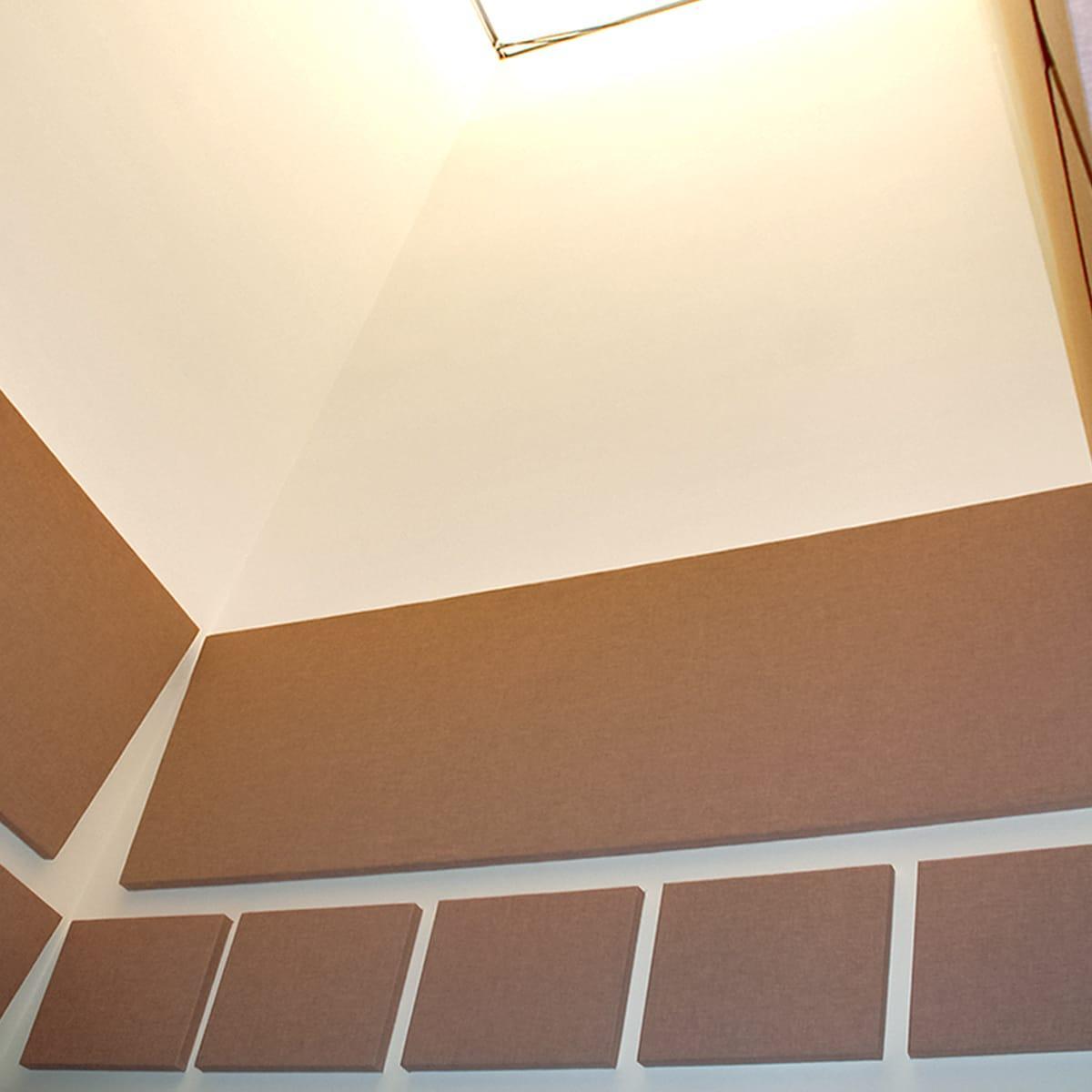 At the Siemens PLM Software call center, fabric wrapped acoustic panels improve speech intelligibility.
