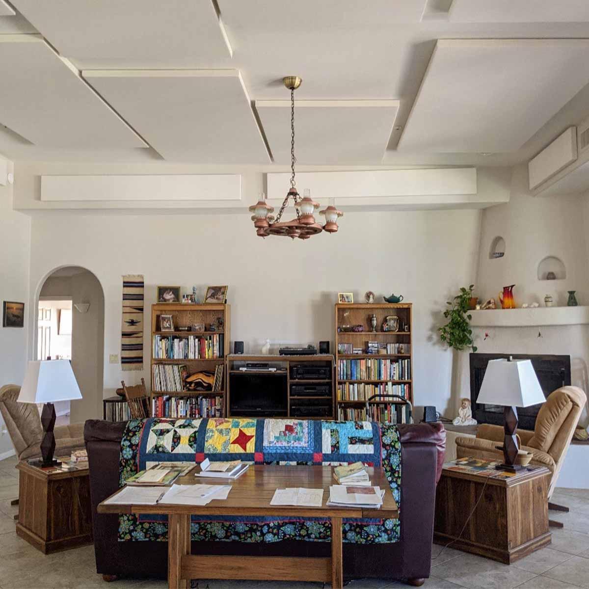 AlphaSorb FR701 Acoustic Panels quieted this noisy residential space