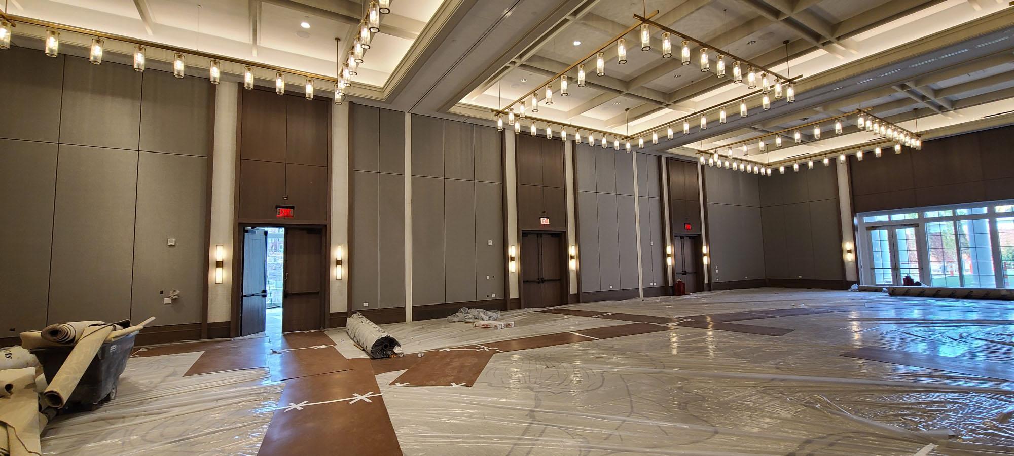 Acoustiwall system installed in the event space of the UVA Inn at Darden