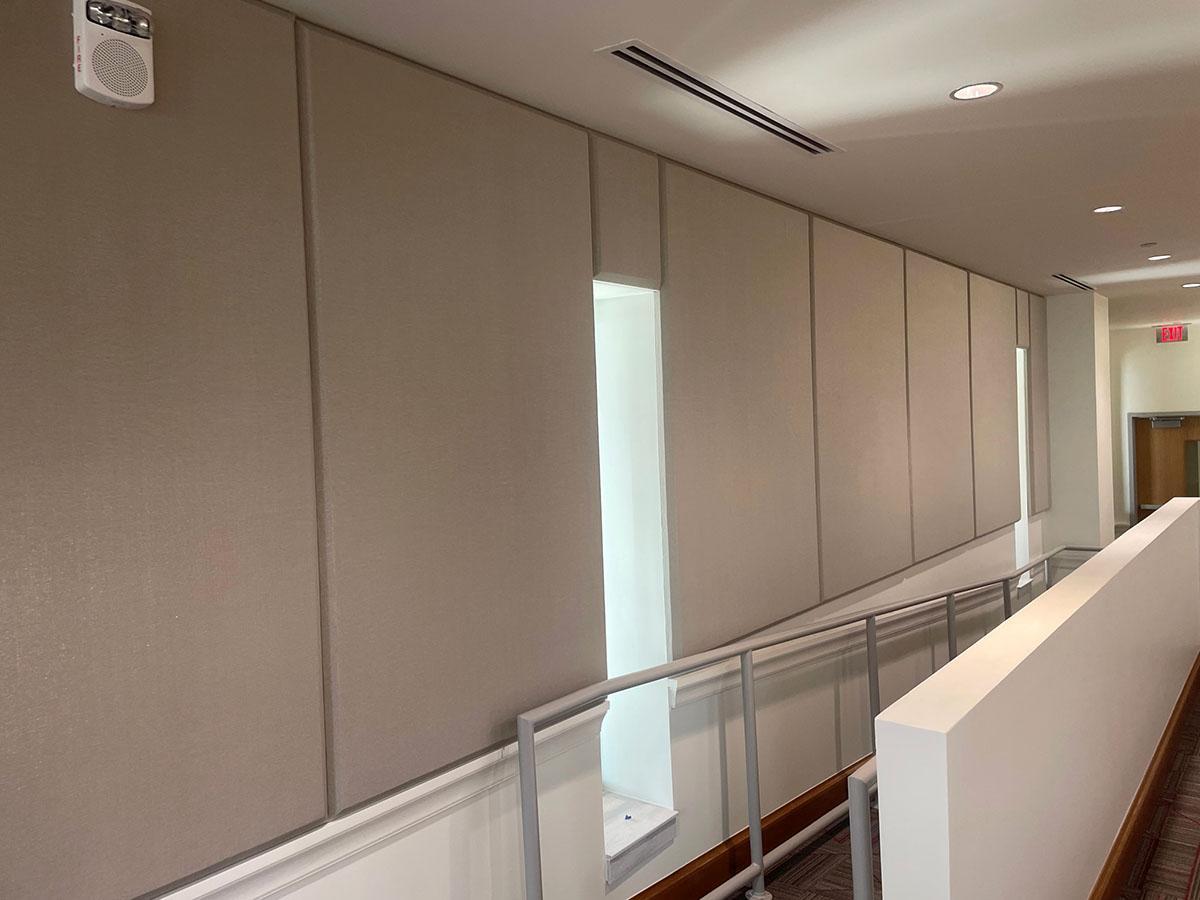 AlphaSorb Fabric Wrapped Panels reduce noise in the Virginia Tech Data and Decision Sciences building