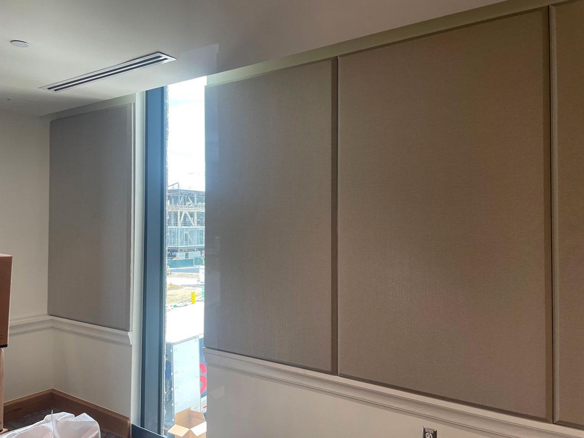 AlphaSorb Fabric Wrapped Panels reduce noise in the Virginia Tech Data and Decision Sciences building