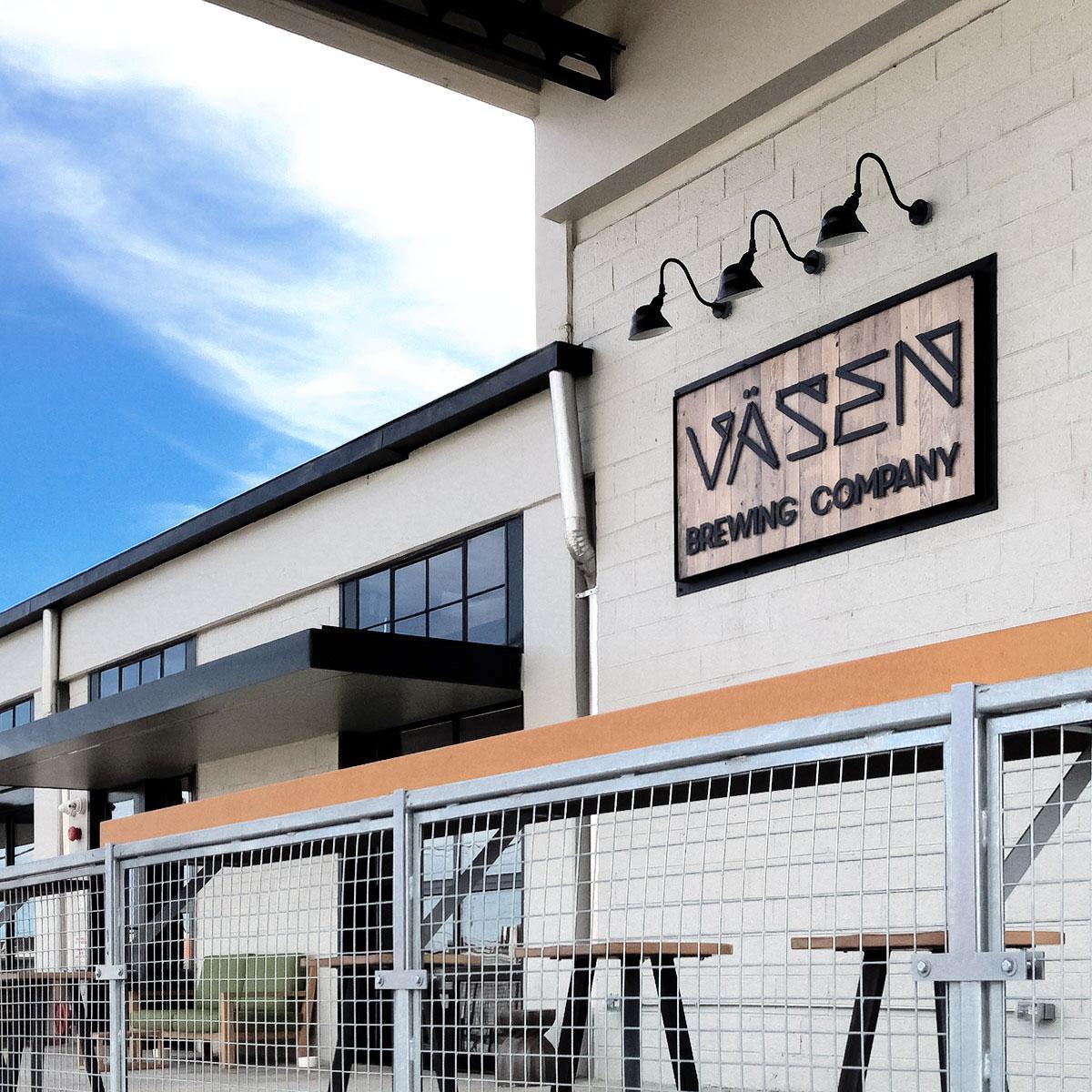 Väsen Brewing Company improved the acoustics in their commercial taproom by installing two inch thick fabric wrapped acoustical panels up in the ceiling.