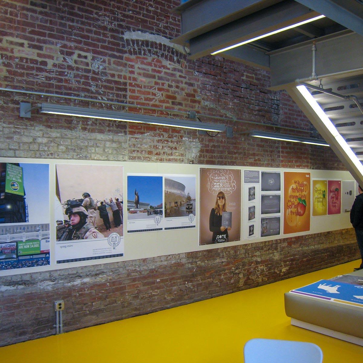 AlphaSorb® Tackable Acoustic Panels used in The VCU Brandcenter space to offer better acoustics and display posters and other artwork
