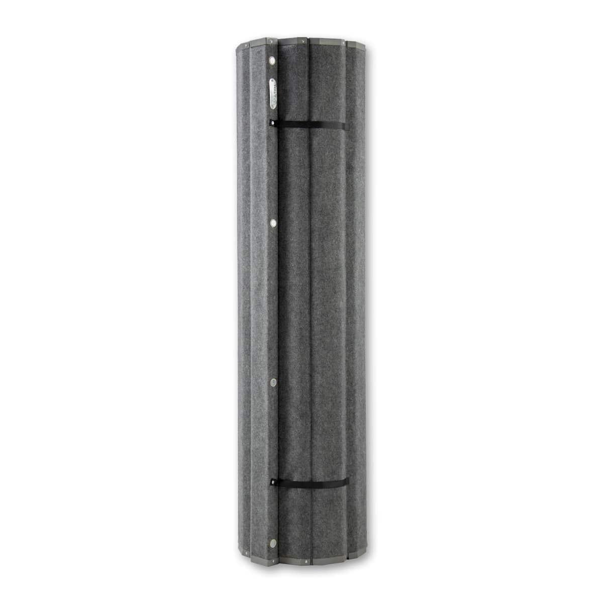 The VersiPanel Partition Wall conveniently rolls up for easy storage.