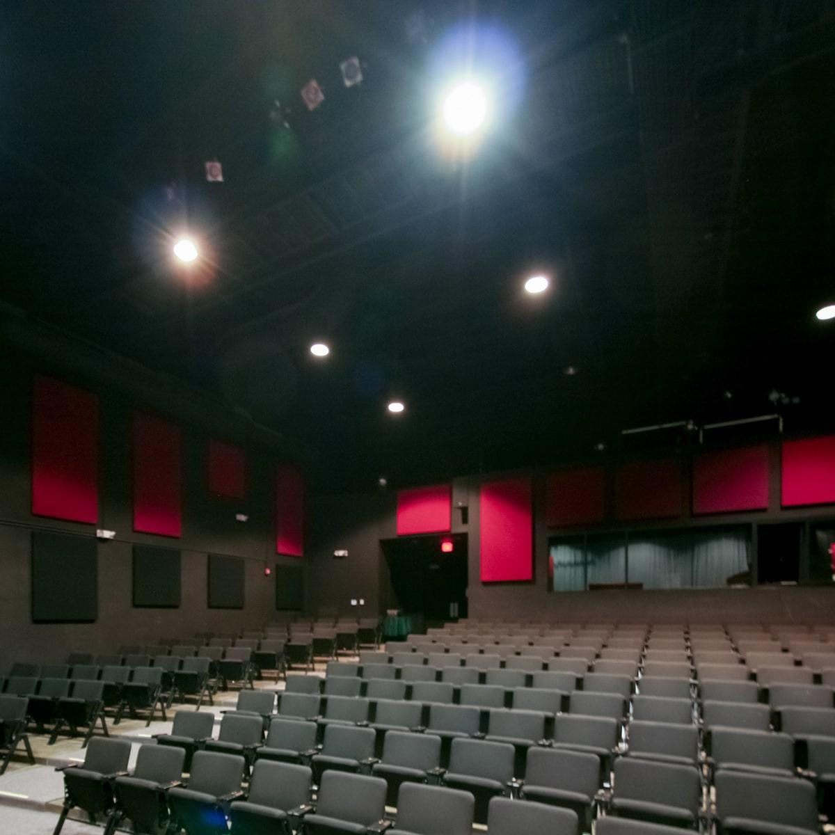 Williamsburg Players installed a series of two inch thick acoustical panels throughout their performance theater to reduce the echo