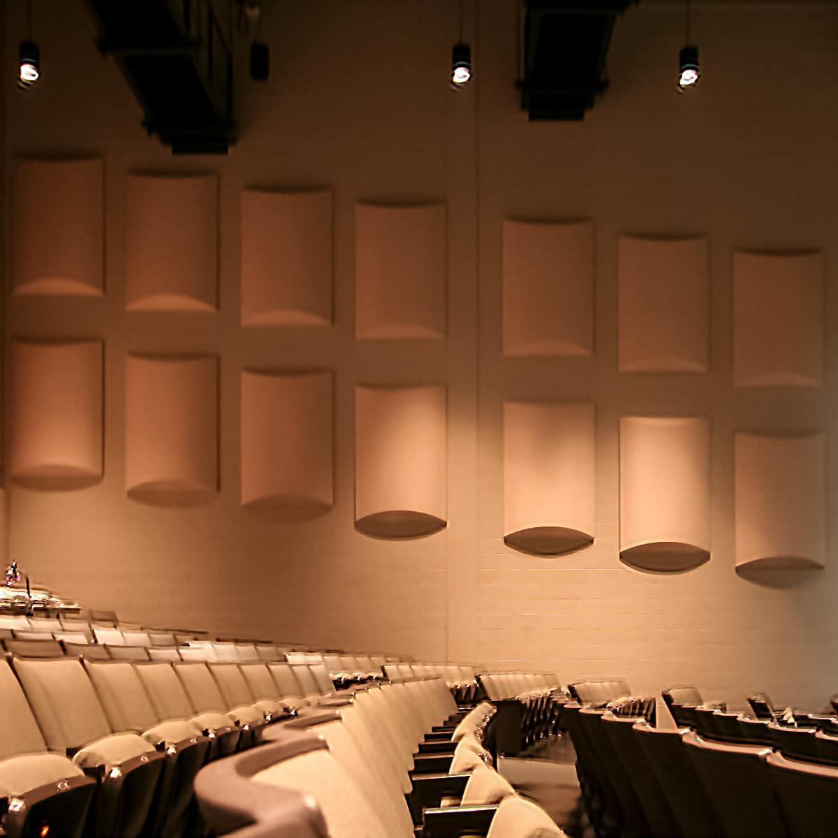 Woodberry Forest School Fine Arts Building, using AlphaSorb® wall panels and Black Theater Board and barrel diffusers.