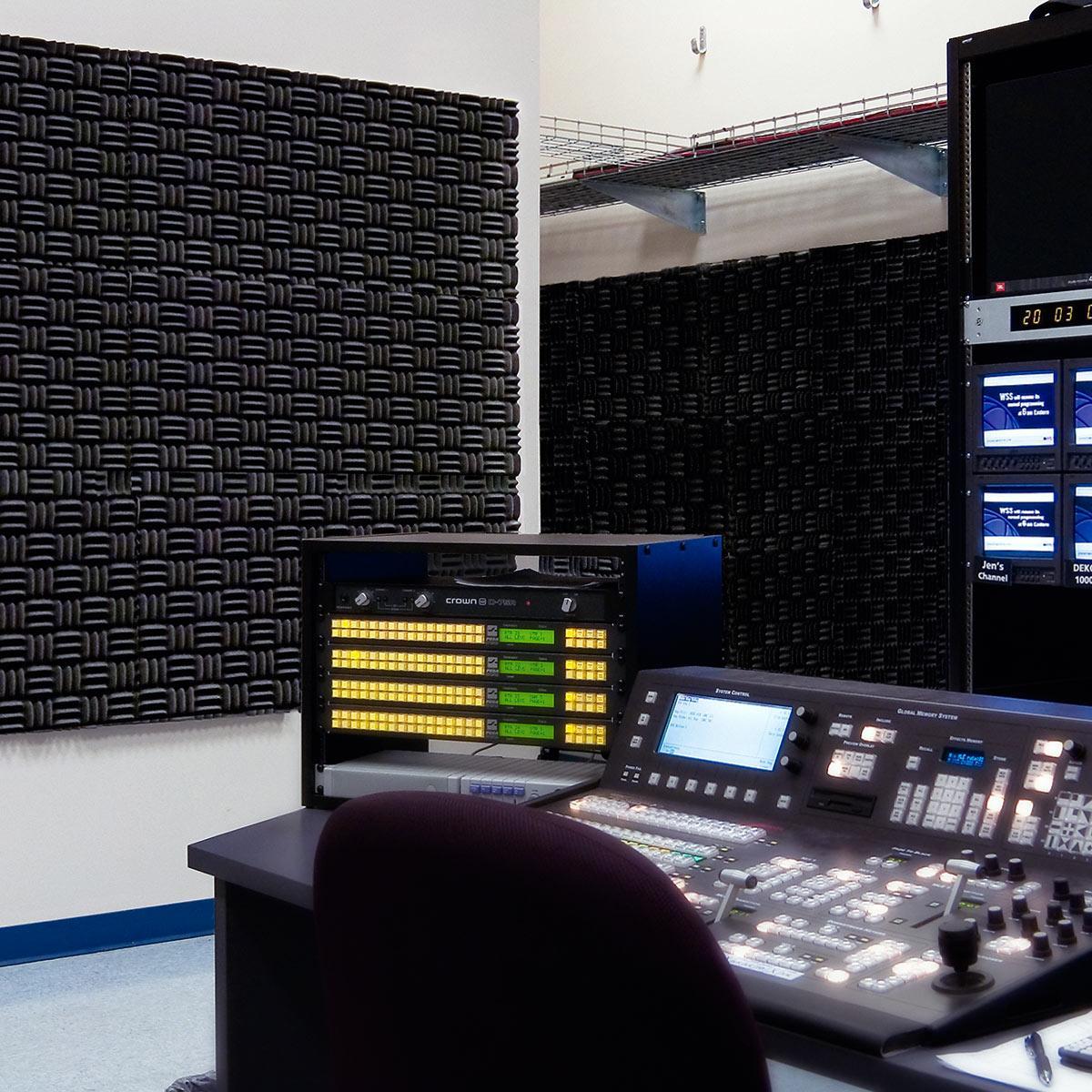 WSS Media using acoustical foam in their production facility.