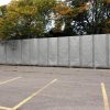 The PrivacyShield® Outdoor Absorptive Soundproofing Blanket easily installs to existing fencing.